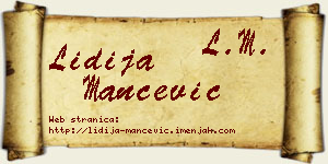 Lidija Mančević vizit kartica
